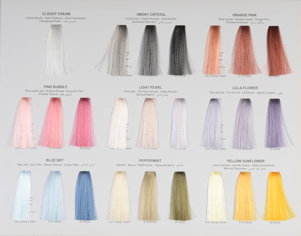 Lisaplex Pastel Colour Chart